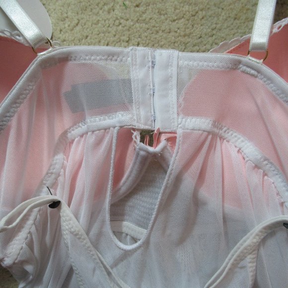 NWT push up babydoll  & panty white set L - Picture 9 of 16